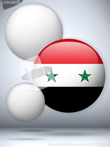 Image of Syria Flag Glossy Button