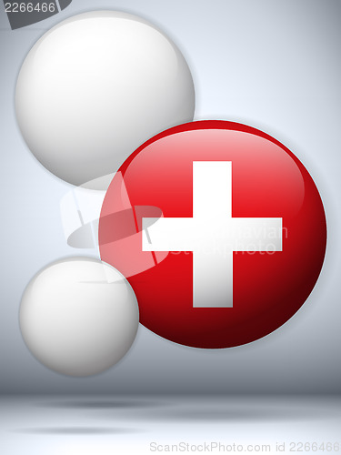 Image of Switzerland Flag Glossy Button
