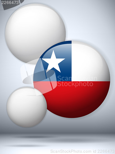 Image of Chile Flag Glossy Button