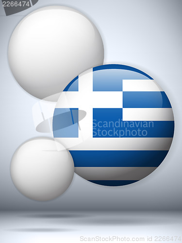 Image of Greece Flag Glossy Button
