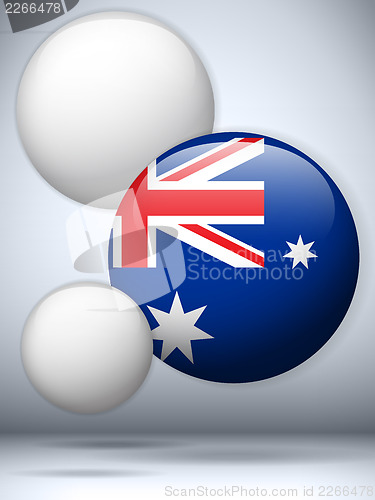 Image of Australia Flag Glossy Button