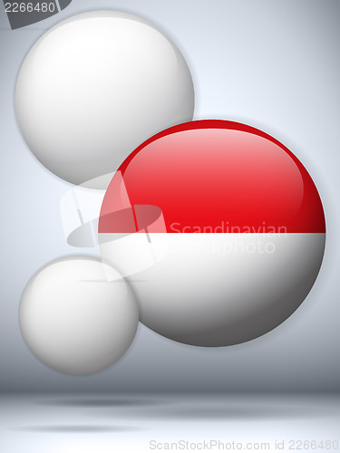 Image of Monaco Flag Glossy Button