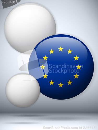 Image of Europe Flag Glossy Button