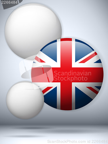 Image of United Kingdom Flag Glossy Button