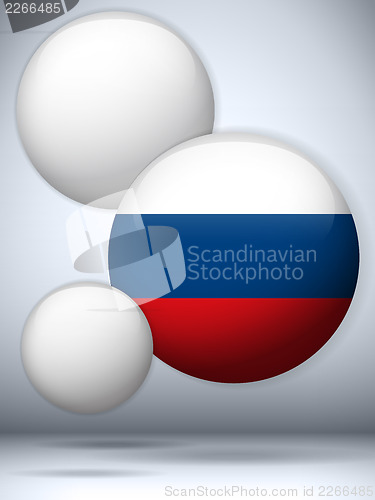 Image of Russia Flag Glossy Button