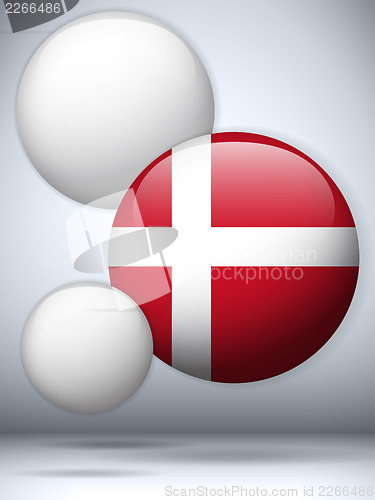 Image of Denmark Flag Glossy Button