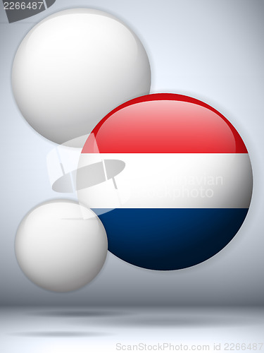 Image of Netherlands Flag Glossy Button