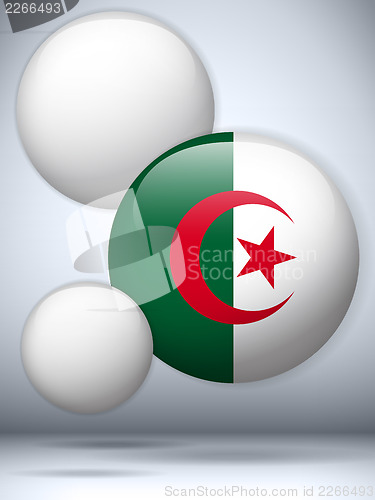 Image of Algeria Flag Glossy Button