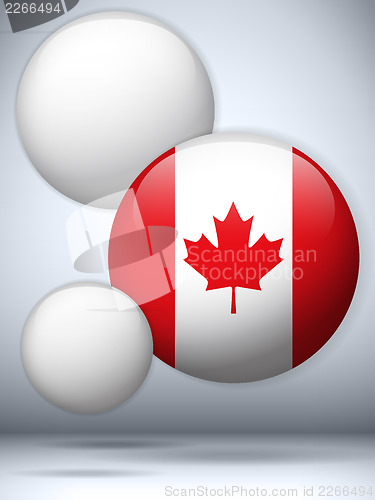 Image of Canada Flag Glossy Button