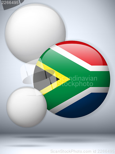 Image of South Africa Flag Glossy Button