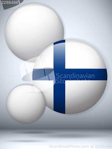 Image of Finland Flag Glossy Button