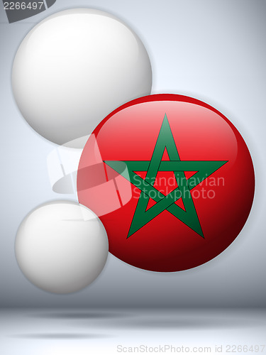 Image of Morocco Flag Glossy Button