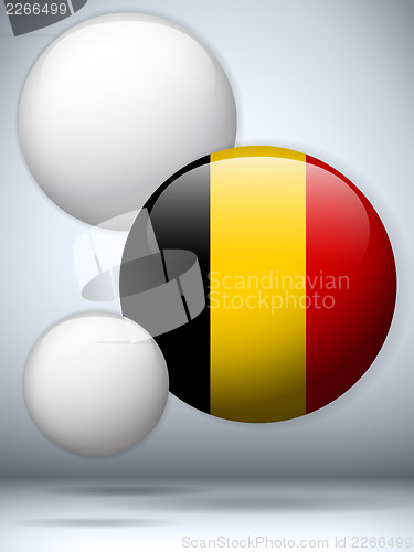 Image of Belgium Flag Glossy Button