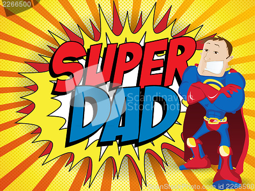 Image of Super Man Hero Dad. Happy Father Day