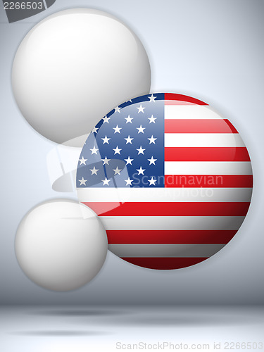 Image of United States Flag Glossy Button