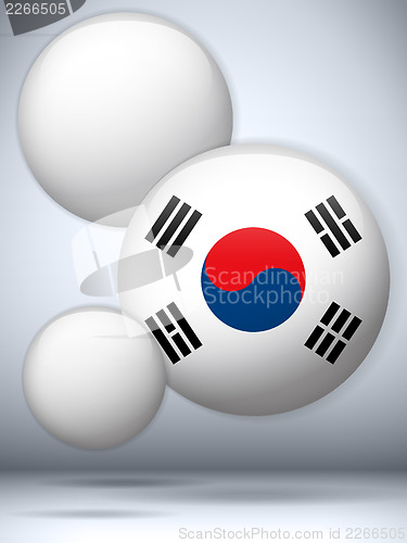 Image of South Korea Flag Glossy Button