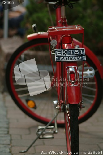 Image of red bycicle