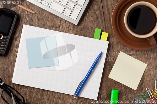 Image of Notebook and office supplies