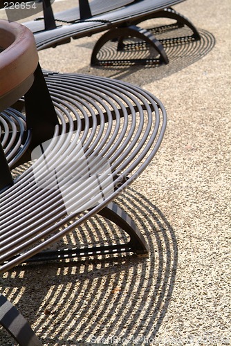 Image of a bench of steel