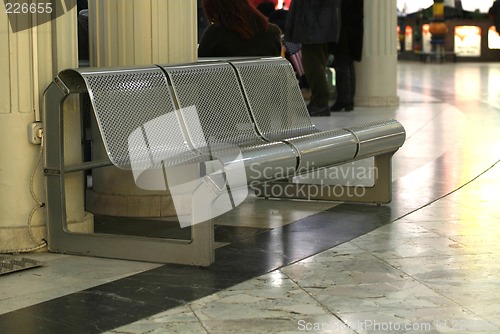 Image of bench of steel