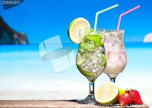 Image of Cocktails on a beach