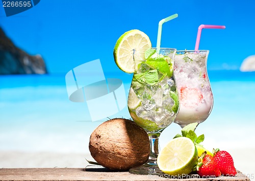 Image of Cocktails on a beach