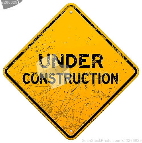 Image of Dirty Under Construction Sign