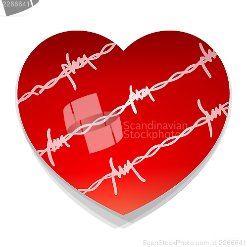 Image of Barbwire Love Heart