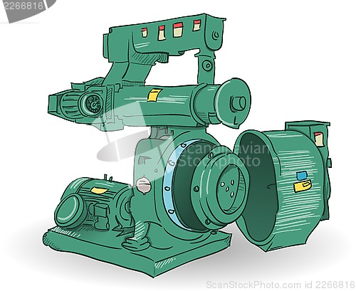 Image of Industrial Machine Illustration