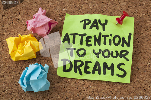 Image of pay attention to your dreams
