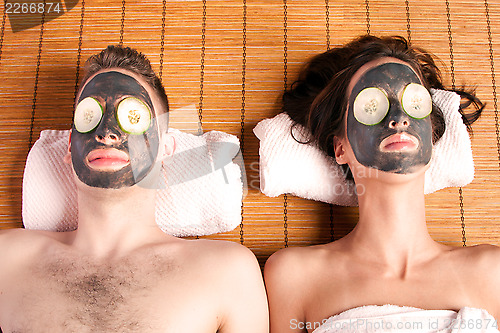 Image of Couples retreat facial mask spa