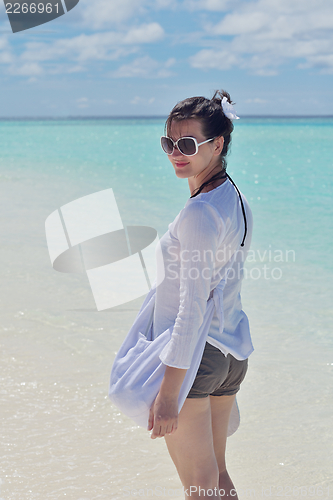Image of happy woman at summer
