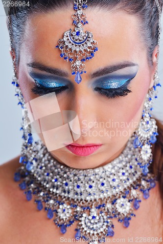 Image of Beautiful Woman with  Luxury Makeup