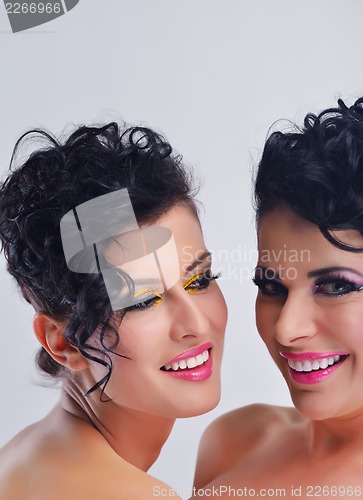 Image of Beautiful Woman with  Luxury Makeup