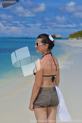 Image of happy woman at summer
