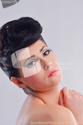 Image of Beautiful Woman with  Luxury Makeup