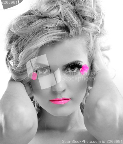 Image of Beautiful Woman with  Luxury Makeup
