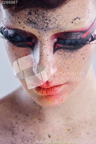 Image of Beautiful Woman with  Luxury Makeup
