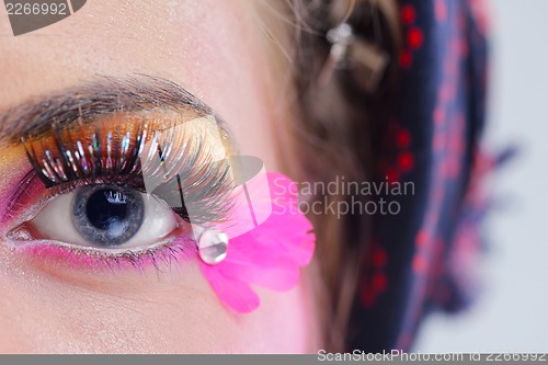 Image of Beautiful Woman with  Luxury Makeup