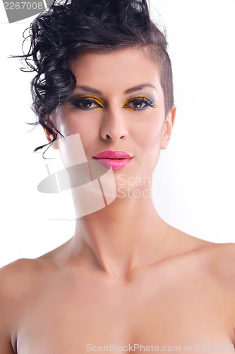 Image of Beautiful Woman with  Luxury Makeup