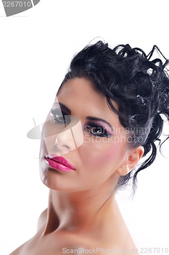 Image of Beautiful Woman with  Luxury Makeup