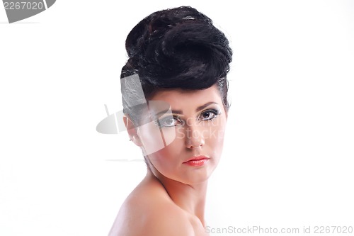 Image of Beautiful Woman with  Luxury Makeup