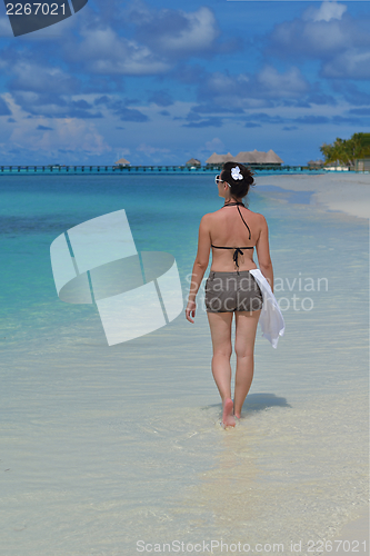Image of happy woman at summer