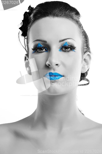 Image of Beautiful Woman with  Luxury Makeup