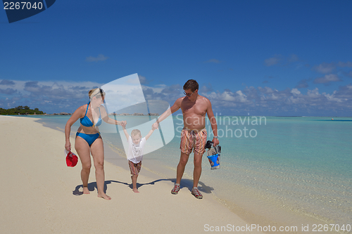 Image of happy family on vacation