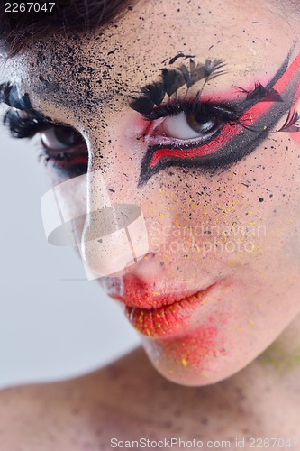 Image of Beautiful Woman with  Luxury Makeup