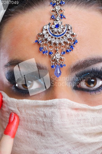 Image of Beautiful Woman with  Luxury Makeup