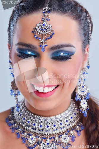 Image of Beautiful Woman with  Luxury Makeup