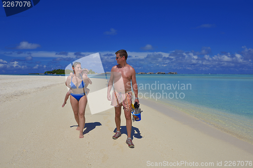 Image of happy family on vacation