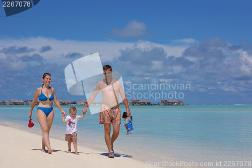 Image of happy family on vacation